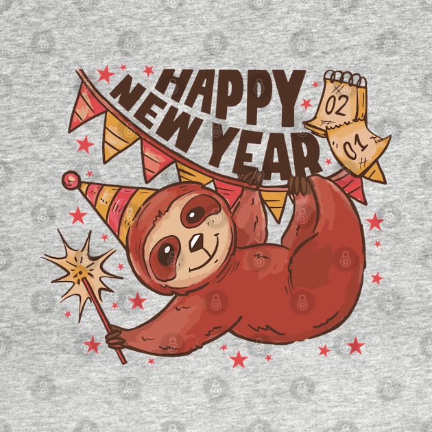 Sloth Happy NewYear by petit-creativ